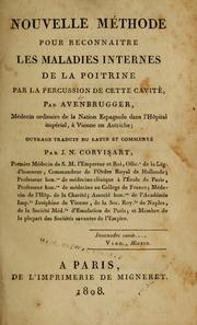 Cover of: Nouvelle méthode pour reconnaitre les maladies internes de la poitrine par la percussion de cette cavité