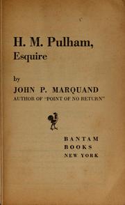Cover of: H. M. Pulham, esquire