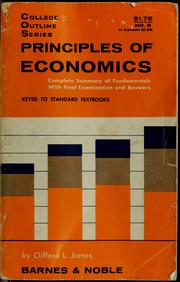 Cover of: Principles of economics