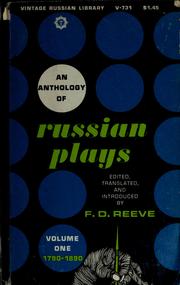 Cover of: An anthology of Russian plays