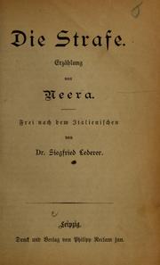 Cover of: Die Strafe: Erzählung
