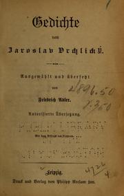 Cover of: Gedichte von Jaroslav Vrchlický by Jaroslav Vrchlický