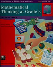 Cover of: Mathematical thinking at grade 3 by Susan J. Russell, Susan Jo Russell