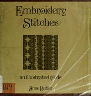 Cover of: Embroidery stitches by Anne Butler