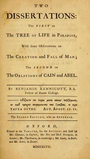 Cover of: Two dissertations by Benjamin Kennicott