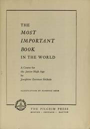 Cover of: The most important book in the world by Josephine Zartman Nichols