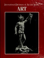 Cover of: International dictionary of art and artists by James Vinson