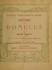 Cover of: History of Romulus by Jacob Abbott