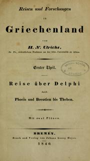 Cover of: Reisen und Forschungen in Griechenland