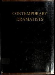 Cover of: Contemporary dramatists by James Vinson