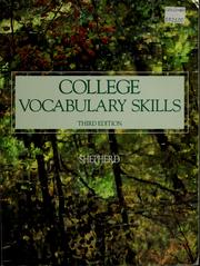 Cover of: College vocabulary skills