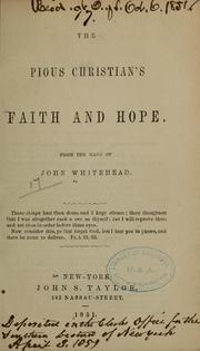 Cover of: The pious Christian's faith and hope