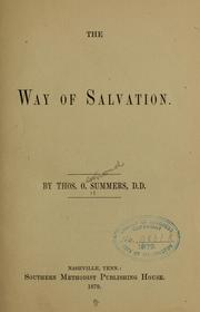 Cover of: The way of salvation | Thos Osmond Summers