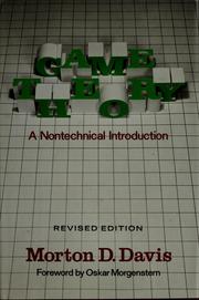 Cover of: Game theory by Morton D. Davis
