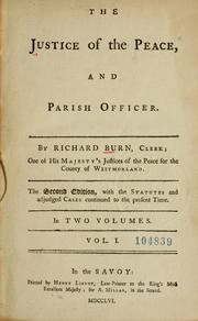 Cover of: The justice of the peace and parish officer