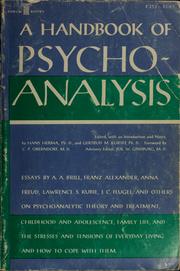 Cover of: A handbook of psychoanalysis by Hans Herma
