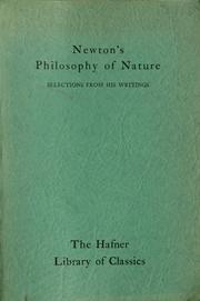 Cover of: Newton's philosophy of nature: selections from his writings