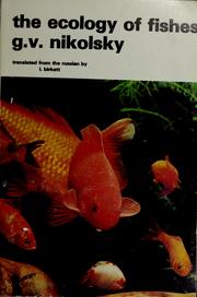 Cover of: The ecology of fishes