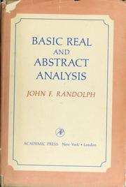 Cover of: Basic real and abstract analysis