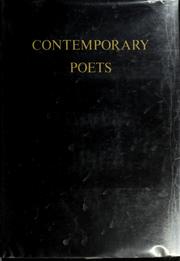 Cover of: Contemporary poets of the English language. by Rosalie Murphy