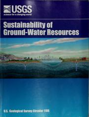Cover of: Sustainability of ground-water resources (U.S. Geological Survey circular) by William M. Alley
