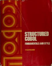 Cover of: Structured COBOL by Tyler Welburn