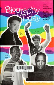 Cover of: Biography today : 1996 annual cumulation: profiles of people of interest to young readers