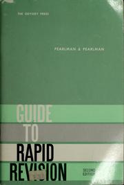 Cover of: Guide to rapid revision by Daniel D. Pearlman