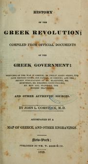 Cover of: History of the Greek revolution by J. L. Comstock