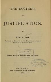 Cover of: The doctrine of justification.