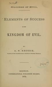 Cover of: Success of evil: Elements of success in the kingdom of evil