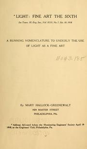 Cover of: Light by Mary Hallock-Greenewalt