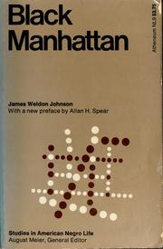 Cover of: Black Manhattan by James Weldon Johnson