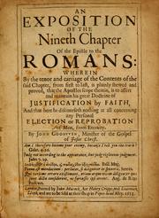 Cover of: An exposition of the nineth chapter of the Epistle to the Romans ...