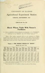 Cover of: Illinois wheat yields with nature