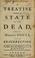 Cover of: A treatise concerning the state of the dead, and of departed souls, at the resurrection