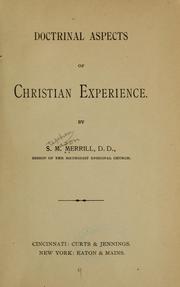 Cover of: Doctrinal aspects of Christian experience