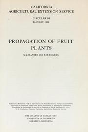 Cover of: Propagation of fruit plants