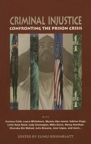 Cover of: Criminal Injustice: Confronting the Prison Crisis