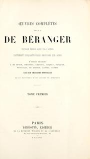 Cover of: Œuvres complètes de P.J. de Béranger