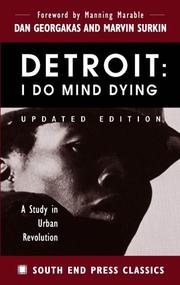 Cover of: Detroit, I do mind dying by Dan Georgakas
