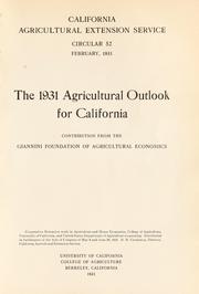 Cover of: The 1931 agricultural outlook for California by H. R. Wellman, Elmer William Braun