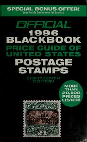Cover of: The official 1996 blackbook price guide of United States postage stamps