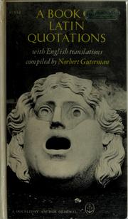 Cover of: A book of Latin quotations