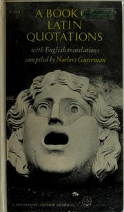 Cover of: A book of Latin quotations by Norbert Guterman