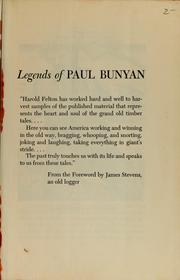 Cover of: Legends of Paul Bunyan by Felton, Harold W.