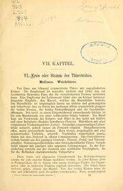 Cover of: Kreis oder Stamm des Thierreiches.