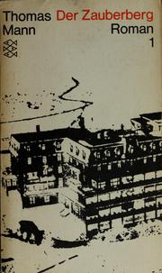 Cover of: Der Zauberberg by Thomas Mann