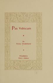 Cover of: Pax vobiscum by Henry Drummond