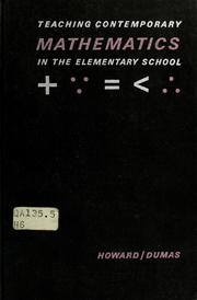 Cover of: Teaching contemporary mathematics in the elementary school